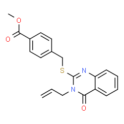 methyl 4-(((3-allyl-4-oxo-3,4-dihydroquinazolin-2-yl)thio)methyl)benzoate Structure