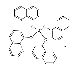 四(8-羟基喹啉)硼锂结构式