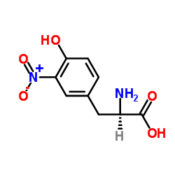 3-硝基-D-酪氨酸结构式