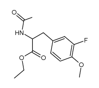 N-acetyl-3-fluoro-O-methyl-tyrosine ethyl ester结构式