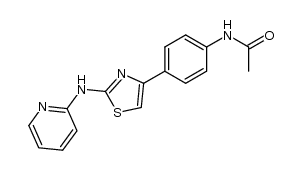 4-(4'-acetamido-phenyl)-2-(2''-pyridylamino)-thiazole结构式
