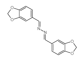 1,3-Benzodioxole-5-carboxaldehyde,2-(1,3-benzodioxol-5-ylmethylene)hydrazone Structure
