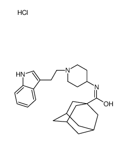 N-[1-[2-(1H-indol-3-yl)ethyl]piperidin-4-yl]adamantane-1-carboxamide,hydrochloride结构式