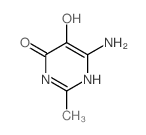 6-amino-5-hydroxy-2-methyl-1H-pyrimidin-4-one Structure