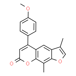 5-(4-methoxyphenyl)-3,9-dimethylfuro[3,2-g]chromen-7-one结构式