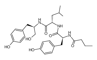 n-butyryl-L-tyrosyl-L-leucyl-D-tyrosynol结构式