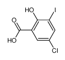 5-chloro-2-hydroxy-3-iodo-benzoic acid结构式