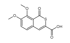 7,8-dimethoxy-1-oxo-1H-isothiochromene-3-carboxylic acid结构式