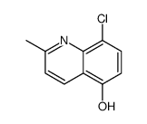8-氯-2-甲基-5-羟基喹啉结构式