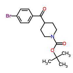 1-BOC-4-(4-溴苯甲酰)哌啶结构式