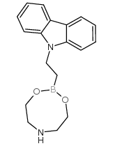 2-(9H-咔唑基)乙基硼酸二乙醇胺酯结构式