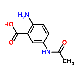 5-乙酰氨基邻氨基苯甲酸结构式