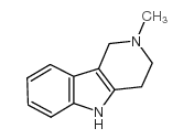 2-甲基-2,3,4,5-四氢-1H-吡啶并[4,3-b]吲哚结构式