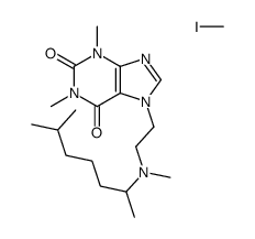 1,3-dimethyl-7-[2-[methyl(6-methylheptan-2-yl)amino]ethyl]purine-2,6-dione,iodomethane结构式