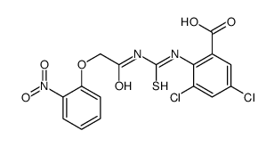 3,5-DICHLORO-2-[[[[(2-NITROPHENOXY)ACETYL]AMINO]THIOXOMETHYL]AMINO]-BENZOIC ACID structure