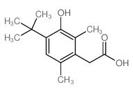 4-叔丁基-2,6-二甲基-3-羟基苯基乙酸结构式