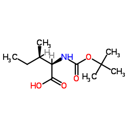 Boc-D-isoleucine Structure