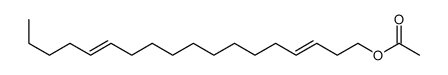 (3E,13E)-1-Acetoxy-3,13-octadecadiene Structure