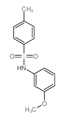 N-(3-methoxyphenyl)-4-methyl-benzenesulfonamide结构式