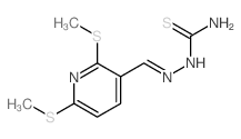 Hydrazinecarbothioamide,2-[[2,6-bis(methylthio)-3-pyridinyl]methylene]- Structure