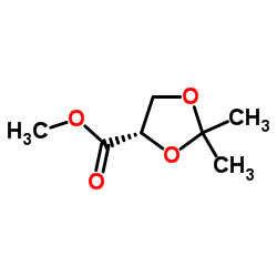 (S)-(-)-2,2-二甲基-1,3-二氧戊环-4-羧酸甲酯结构式