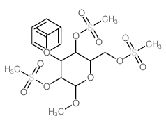 a-D-Glucopyranoside, methyl,3-benzoate 2,4,6-trimethanesulfonate结构式