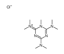 2-N,2-N,4-N,4-N,6-N,6-N,1-heptamethyl-1,3,5-triazin-1-ium-2,4,6-triamine,chloride Structure