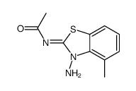 N-(3-amino-4-methyl-1,3-benzothiazol-2-ylidene)acetamide Structure
