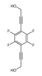 3-[2,3,5,6-tetrafluoro-4-(3-hydroxyprop-1-ynyl)phenyl]prop-2-yn-1-ol结构式