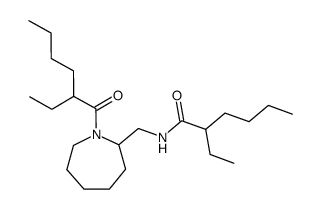N,N'- Bis-(2-ethyl-hexanoyl)-2-aminomethyl-hexamethylenimin结构式