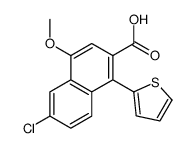 6-chloro-4-methoxy-1-thiophen-2-ylnaphthalene-2-carboxylic acid Structure