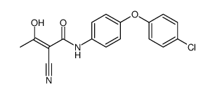 N-[4-(4-chlorophenoxy)phenyl]-2-cyano-3-hydroxybut-2-enamide Structure