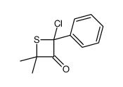 2-chloro-4,4-dimethyl-2-phenylthietan-3-one Structure