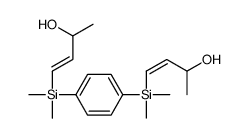 4-[[4-[3-hydroxybut-1-enyl(dimethyl)silyl]phenyl]-dimethylsilyl]but-3-en-2-ol结构式