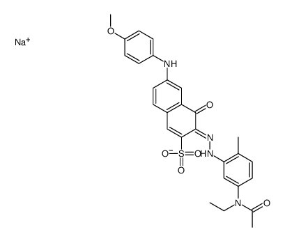 sodium 3-[[5-(acetylethylamino)-o-tolyl]azo]-4-hydroxy-6-[(4-methoxyphenyl)amino]naphthalene-2-sulphonate结构式