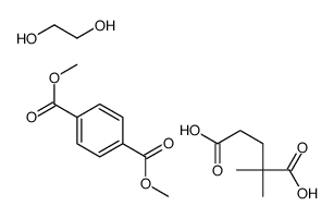 dimethyl benzene-1,4-dicarboxylate,2,2-dimethylpentanedioic acid,ethane-1,2-diol Structure