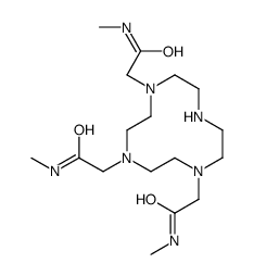 2-[4,7-bis[2-(methylamino)-2-oxoethyl]-1,4,7,10-tetrazacyclododec-1-yl]-N-methylacetamide结构式