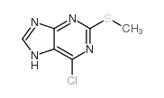 6-氯-2-甲硫基-7H-嘌呤结构式