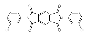 1,2,4,5-Benzenetetracarboxylic 1, 2:4,5-diimide, N,N-bis (m-chlorophenyl)- Structure