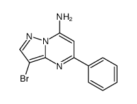 3-溴-5-苯基-吡唑并[1,5-a]嘧啶-7-胺结构式