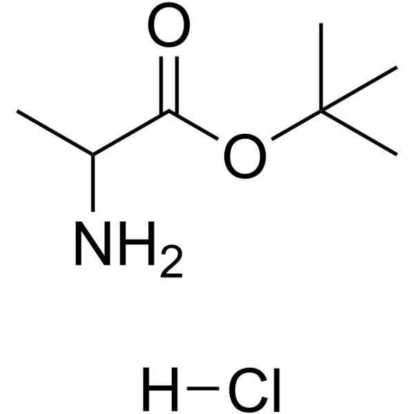 DL-丙氨酸叔丁酯盐酸盐结构式