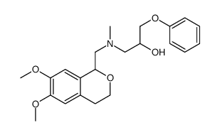 1-[(6,7-dimethoxy-3,4-dihydro-1H-isochromen-1-yl)methyl-methylamino]-3-phenoxypropan-2-ol结构式
