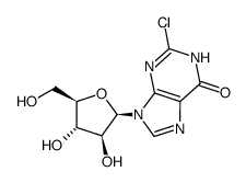 9-β-D-arabinofuranosyl-2-chlorohypoxanthine结构式