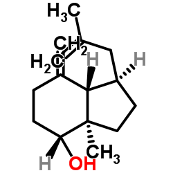 [1R-(1ALPHA,3ABETA,4BETA,7AALPHA)]-八氢-3A-甲基-7-亚甲基-1-(2-甲基-2-丙烯基)-1H-茚-4-醇结构式