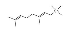 geranyl trimethylstannane Structure