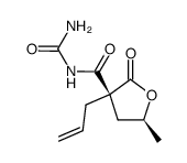 α-allyl-α-allophanyl-γ-valerolactone Structure