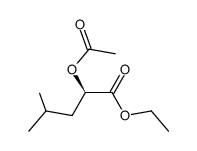 (R)-2-acetoxy-4-methylpentanoic acid ethyl ester Structure