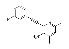2-[2-(3-fluorophenyl)ethynyl]-4,6-dimethylpyridin-3-amine Structure