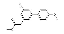 methyl 2-(5-chloro-4'-methoxy-[1,1'-biphenyl]-3-yl)acetate结构式
