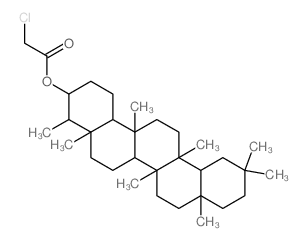 24,25,26-Trinoroleanan-3-ol,5,9,13-trimethyl-, chloroacetate, (3b,4b,5b,8a,9b,10a,13a,14b)- (9CI)结构式